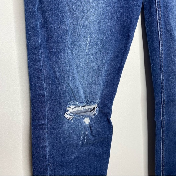 Free People Distressed Mid Rise Denim Raw Hem Jeggings - Picture 4 of 10